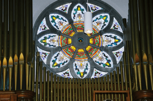 Organ with Rose Window