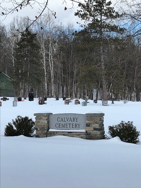 Winter Entrance at Calvary Cemetery