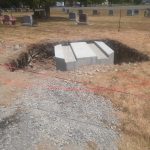 cement form in the ground