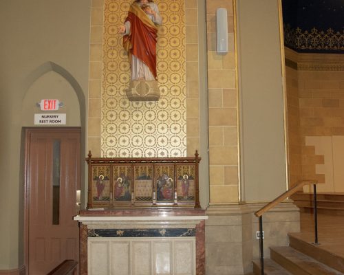 Sacred Heart of Jesus statue refurbished