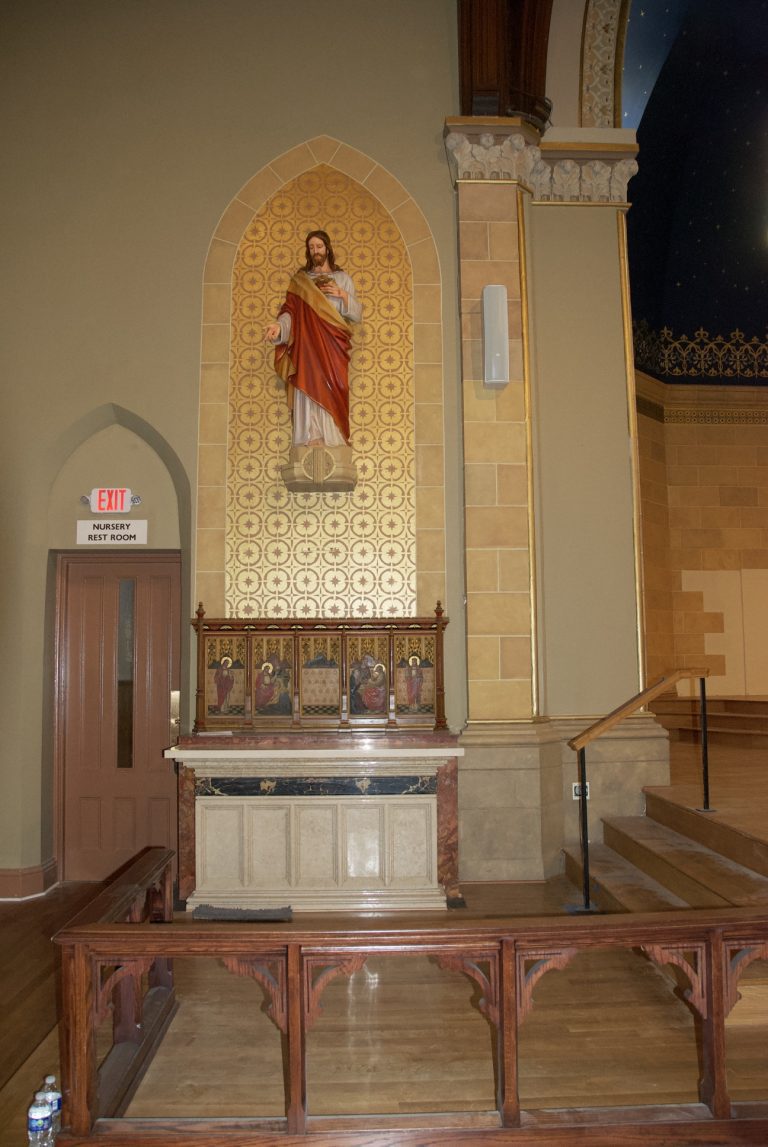 Sacred Heart of Jesus statue refurbished