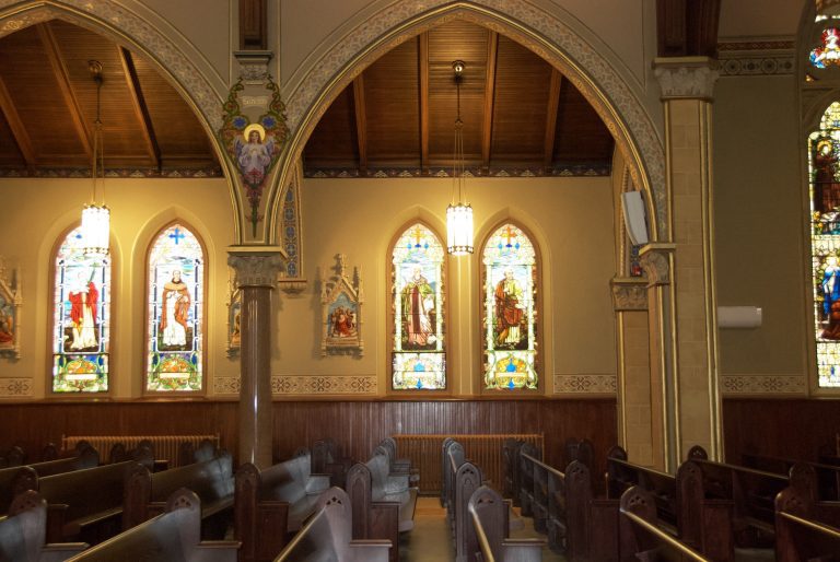 Inside the Church on the side of Seneca Street