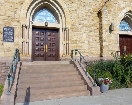 steps leading up to the doorway of Immaculate Conception Church