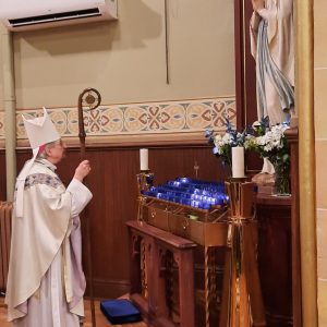 Bishop Matano visits the Blessed Mother Shrine