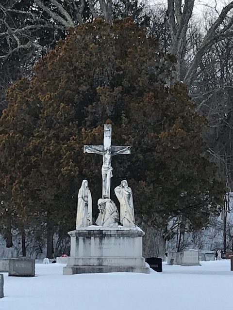 Beautiful statues at Calvary Cemetery
